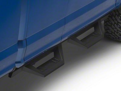 RedRock TC2 Drop Step Running Boards; Textured Black (15-25 F-150 SuperCab)