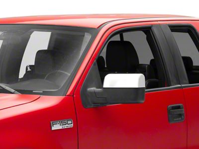 RedRock Top Half Mirror Covers; Chrome (04-08 F-150)