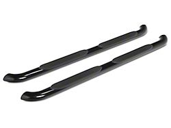 RedRock 4-Inch Oval Bent End Side Step Bars; Black (17-26 F-250 Super Duty SuperCab)