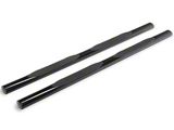 RedRock 4-Inch Oval Straight End Side Step Bars; Black (17-25 F-250 Super Duty SuperCab)