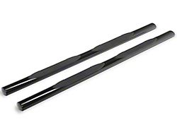 RedRock 4-Inch Oval Straight End Side Step Bars; Black (17-26 F-250 Super Duty SuperCab)
