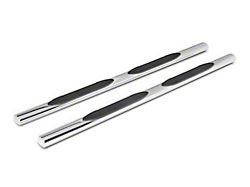 RedRock 4-Inch Oval Straight End Side Step Bars; Stainless Steel (17-25 F-250 Super Duty SuperCab)