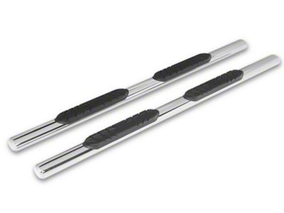 RedRock 4-Inch Oval Straight Side Step Bars; Stainless Steel (17-24 F-250 Super Duty SuperCab)
