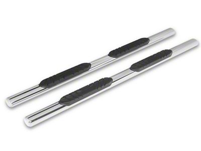 RedRock 4-Inch Oval Straight Side Step Bars; Stainless Steel (17-25 F-250 Super Duty SuperCab)