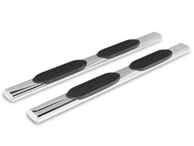 RedRock 6-Inch Oval Straight End Side Step Bars; Stainless Steel (17-24 F-250 Super Duty SuperCab)