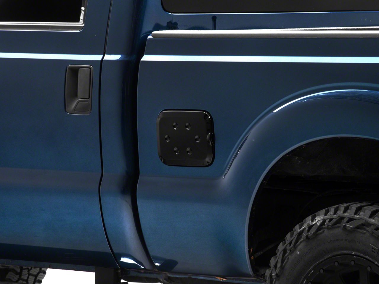 RedRock F250 Super Duty Fuel Door Cover; Gloss Black SD20454 (1116 F