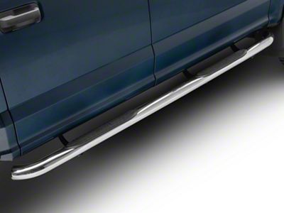 RedRock 3-Inch Side Step Bars; Stainless Steel (17-23 F-350 Super Duty SuperCrew)