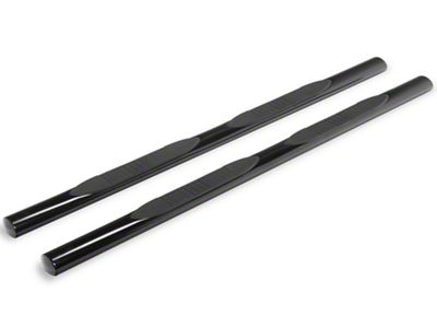 RedRock 4-Inch Oval Straight End Side Step Bars; Black (17-24 F-350 Super Duty SuperCab)