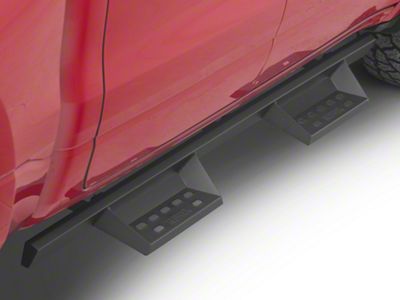 RedRock 4-Inch Drop TC1 Running Boards; Textured Black (19-25 RAM 1500 Crew Cab)