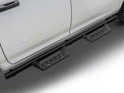 RedRock 4-Inch Drop TC1 Running Boards; Textured Black (09-18 RAM 1500 Crew Cab)
