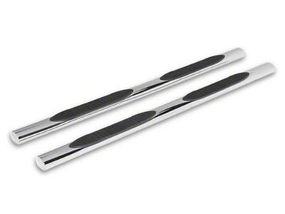 RedRock 4-Inch Oval Straight End Side Step Bars; Stainless Steel (19-24 RAM 1500 Quad Cab)