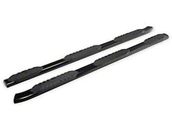 RedRock 5-Inch Oval Bent End Wheel to Wheel Side Step Bars; Black (19-25 RAM 1500 Quad Cab)