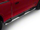 RedRock 5-Inch Oval Bent End Wheel to Wheel Side Step Bars; Stainless Steel (19-26 RAM 1500 Crew Cab w/ 6.4-Foot Box)