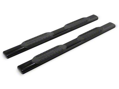 RedRock 6-Inch Oval Straight End Side Step Bars; Black (19-25 RAM 1500 Quad Cab)