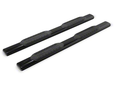 RedRock 6-Inch Oval Straight End Side Step Bars; Black (19-24 RAM 1500 Quad Cab)