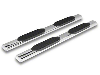 RedRock 6-Inch Oval Straight End Side Step Bars; Stainless Steel (19-25 RAM 1500 Quad Cab)