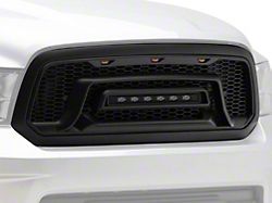 RedRock Armor Upper Replacement Grille with LED Off Road Lights and DRL (13-18 RAM 1500, Excluding Rebel)