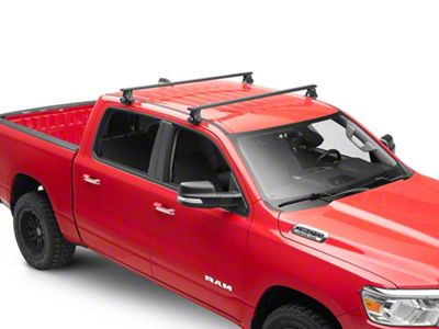 RedRock Cross Bar Roof Rack; Black; 60-Inch (13-25 RAM 1500)