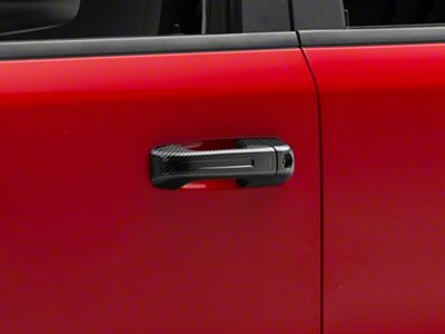 RedRock Door Handle Covers; Carbon Fiber (19-24 RAM 1500, Excluding Classic)