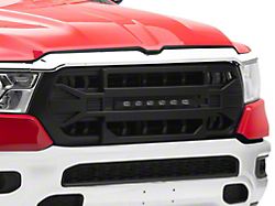 RedRock Full Upper Replacement Grille with LED Off-Road Light Bar (19-24 RAM 1500 Big Horn, Laramie, Lone Star, Tradesman)