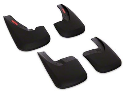 RedRock Molded Mud Guards; Front and Rear (09-18 RAM 1500 w/ OE Fender Flares)