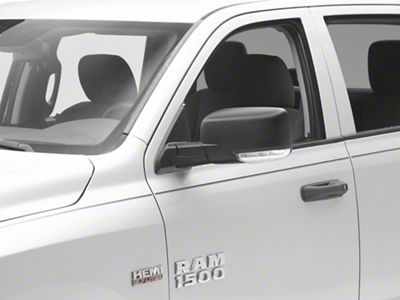 RedRock Powered Heated Mirror; Driver Side; Black (13-18 RAM 1500)