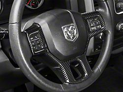 RedRock Steering Wheel Trim; Carbon Fiber (09-18 RAM 1500)