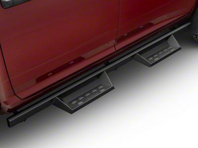RedRock 4-Inch Drop TC1 Running Boards; Textured Black (10-24 RAM 2500 Crew Cab)