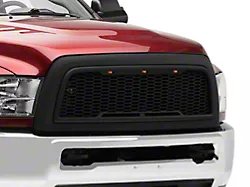 RedRock Baja Upper Replacement Grille with LED; Matte Black (10-18 RAM 2500)