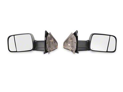 RedRock Powered Heated Towing Mirrors; Black (03-09 RAM 2500)