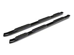 RedRock 5-Inch Oval Bent Wheel to Wheel Side Step Bars; Black (19-26 Sierra 1500 Double Cab)
