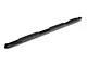 RedRock 5-Inch Oval Bent Wheel to Wheel Side Step Bars; Black (19-24 Sierra 1500 Double Cab)