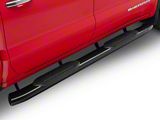 RedRock 6-Inch Oval Bent End Side Step Bars; Black (19-26 Sierra 1500 Crew Cab)
