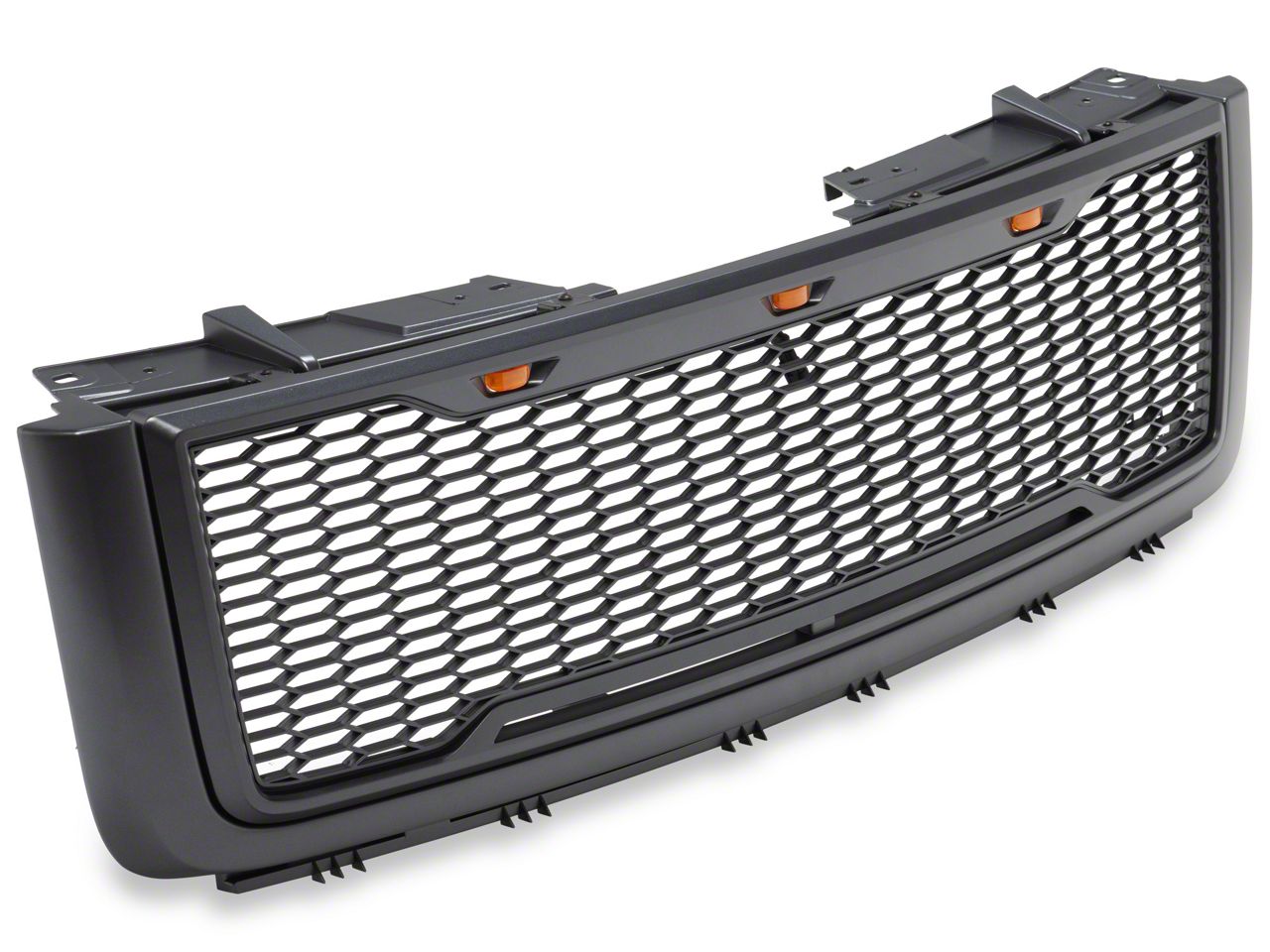 Gloss Black Lower Bumper Mesh Grille For 2007-2013 GMC Sierra 1500 Denali – Honeycomb Style