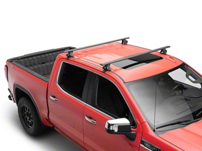 RedRock Cross Bar Roof Rack; Black; 60-Inch (14-25 Sierra 1500)
