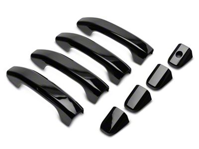 RedRock Door Handle Covers; Black (14-18 Sierra 1500 Crew Cab)