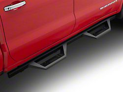 RedRock TC2 Drop Step Running Boards; Textured Black (19-25 Sierra 1500 Crew Cab)