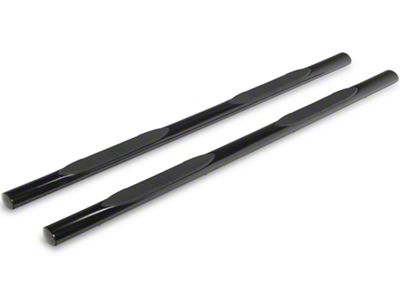 RedRock 4-Inch Oval Straight Side Step Bars; Black (20-25 Sierra 2500 HD Crew Cab)