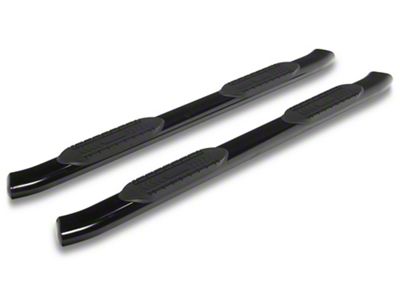 RedRock 6-Inch Oval Bent End Side Step Bars; Black (20-25 Sierra 2500 HD Crew Cab)