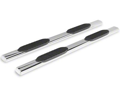 RedRock 6-Inch Oval Straight End Side Step Bars; Stainless Steel (20-25 Sierra 2500 HD Crew Cab)