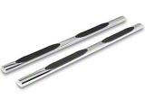 RedRock 4-Inch Oval Straight Side Step Bars; Stainless Steel (20-26 Sierra 3500 HD Double Cab)