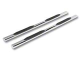 RedRock 4-Inch Oval Straight Side Step Bars; Stainless Steel (20-26 Sierra 3500 HD Crew Cab)