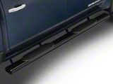 RedRock 6-Inch Oval Straight End Side Step Bars; Black (20-26 Sierra 3500 HD Crew Cab)