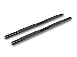 RedRock 4-Inch Oval Straight Side Step Bars; Black (19-25 Silverado 1500 Double Cab)