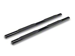 RedRock 4-Inch Oval Straight Side Step Bars; Black (19-24 Silverado 1500 Double Cab)