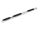 RedRock 5-Inch Oval Bent Wheel to Wheel Side Step Bars; Stainless Steel (19-24 Silverado 1500 Crew Cab w/ 5.80-Foot Short Box)