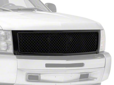 RedRock Mesh Upper Replacement Grille; Black (07-13 Silverado 1500)