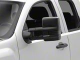 RedRock Powered Heated Tow Mirrors with Arrow on Glass Smoked Amber LED Turn Signal; Textured Black (07-13 Silverado 1500)