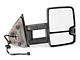 RedRock Powered Heated Towing Mirrors with Smoked Amber LED Turn Signal; Chrome (14-17 Silverado 1500)