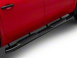 RedRock 6-Inch Oval Bent End Side Step Bars; Black (20-26 Silverado 2500 HD Crew Cab)